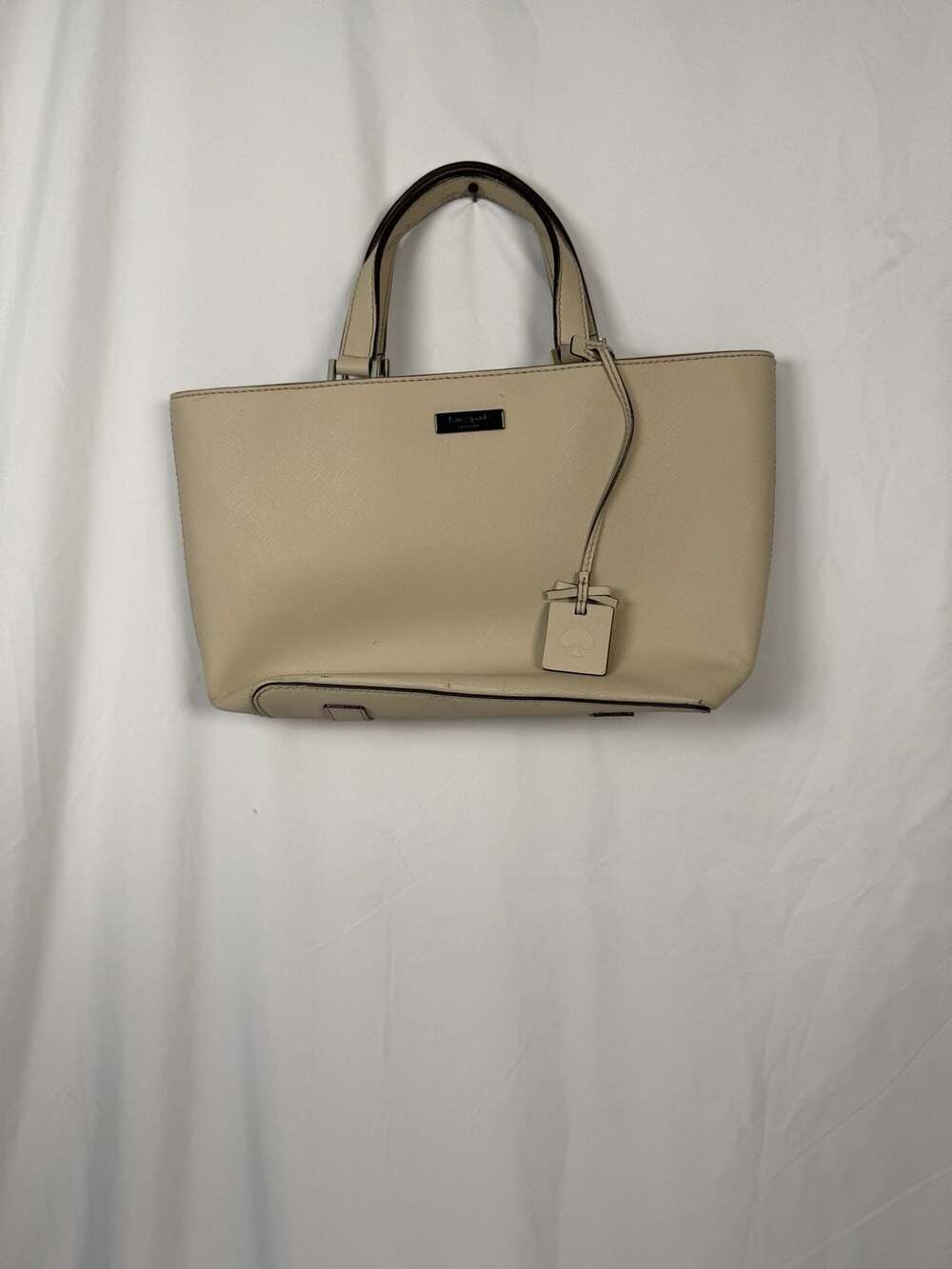 Kate Spade New York Newbury Lane Saffiano Leather Tote Handbag Cream